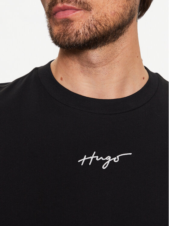 Hugo Hugo Тишърт 50486471 Черен Relaxed Fit