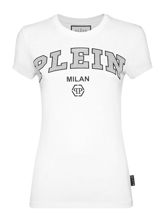 PHILIPP PLEIN PHILIPP PLEIN T-Shirt 20285 Biały Skin Tight Fit
