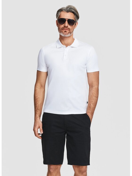 Pako Lorente Pako Lorente Polo P26SF-TX-015 Biały Classic Fit