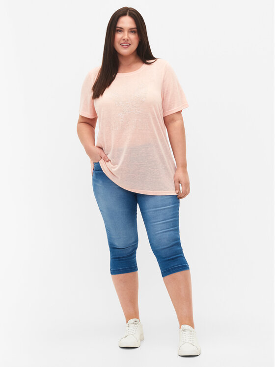 Zizzi Zizzi Capri püksid O10305H Sinine Slim Fit