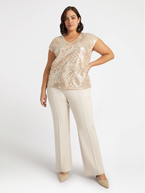 Fiorella Rubino Fiorella Rubino T-shirt G369L008118N008 Oro Regular Fit