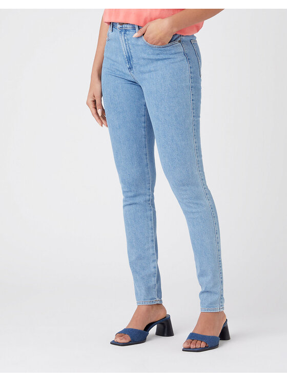 Jeansy Wrangler, Rozmiar W29/L32, Niebieskie, SKINNY