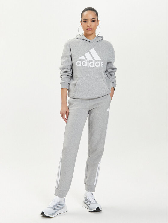 adidas adidas Bluza Essentials Logo IM0215 Szary Loose Fit