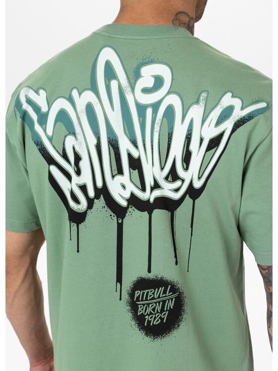 PITBULL PITBULL T-Shirt AUTOMATIC Zielony Regular Fit