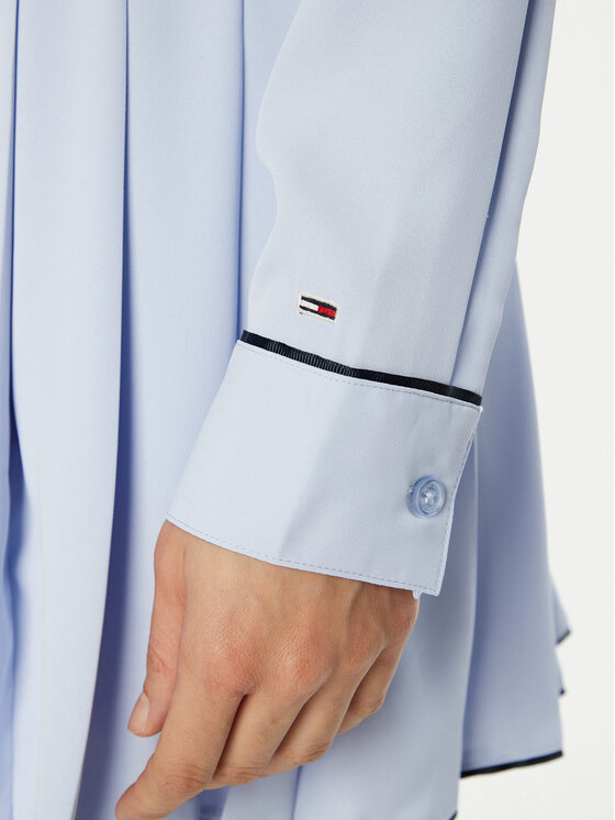 Tommy Jeans Tommy Jeans Rochie tip cămașă DW0DW19474 Albastru celest Regular Fit