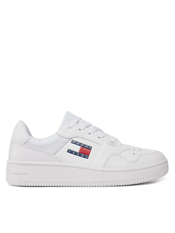 Tommy Jeans Snīkeri Tjw Retro Basket Ess EN0EN02505 Balts