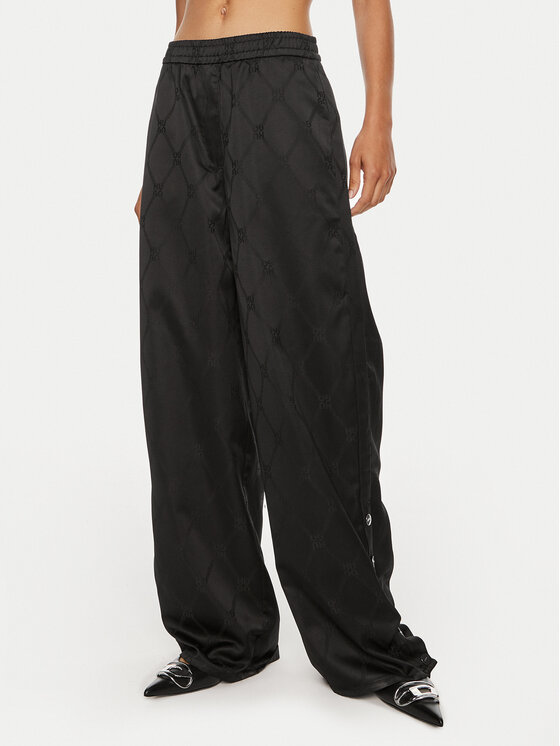 HUGO Hugo Pantaloni di tessuto Hacelia-1 50518017 Nero Relaxed Fit