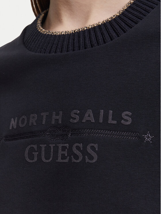 Guess Guess Bluza W6YQ23 K5316 Granatowy Regular Fit