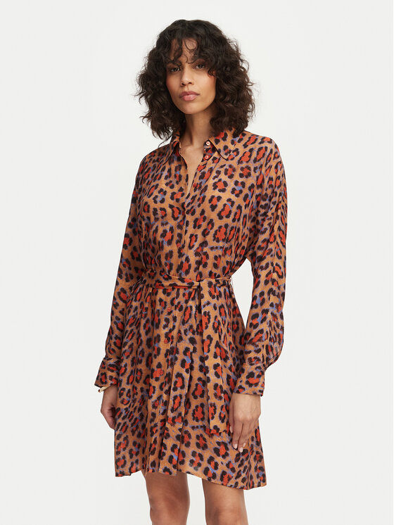 LOLA CASADEMUNT LOLA CASADEMUNT Marškinių tipo suknelė MS2616017 Ruda Regular Fit