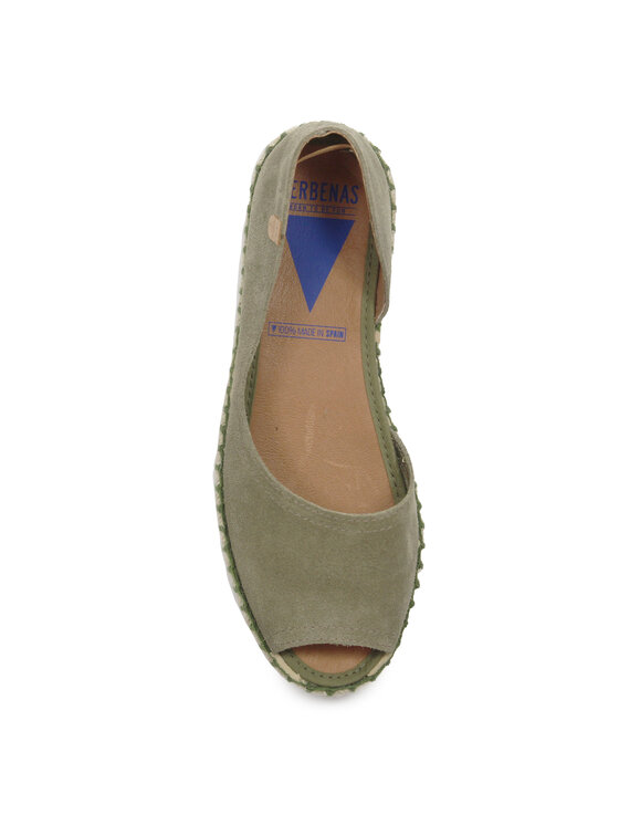Verbenas Verbenas Espadryle Cruz Serraje Kaki Zielony