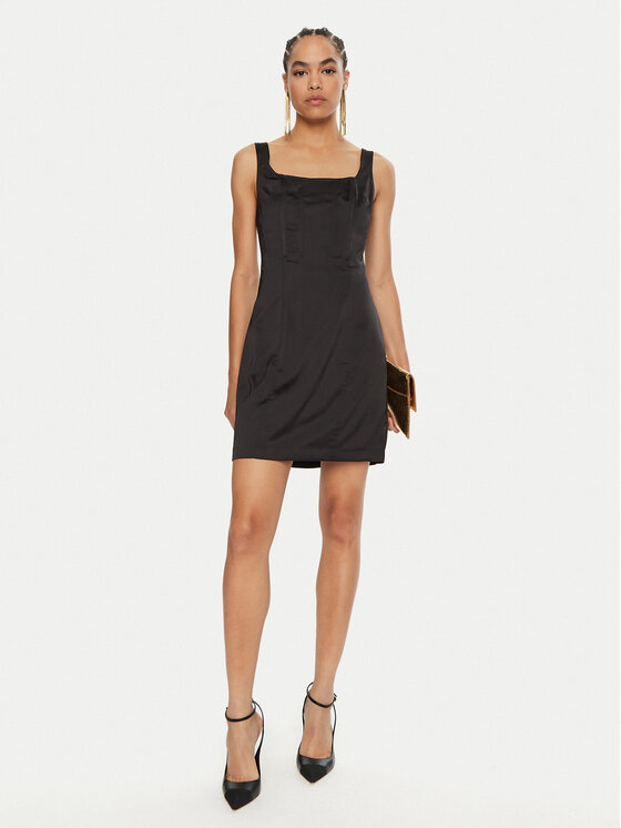 Guess Guess Φόρεμα κοκτέιλ Sia W4BK0F WDEE2 Μαύρο Slim Fit