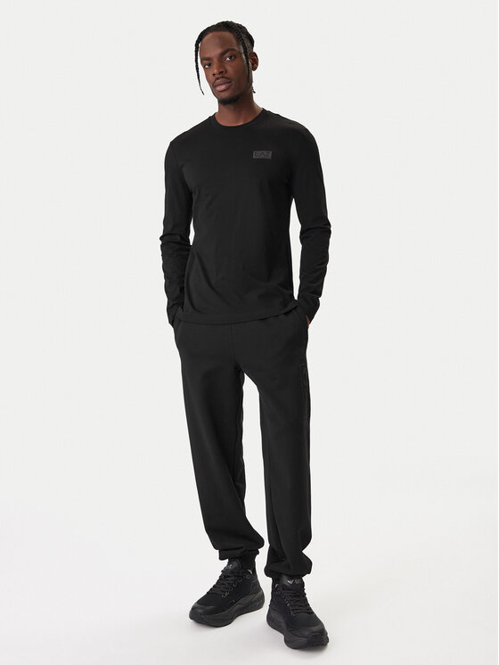 EA7 Emporio Armani EA7 Emporio Armani Pikkade varrukatega T-särk 7M001488 AF17789 UC001 Must Regular Fit