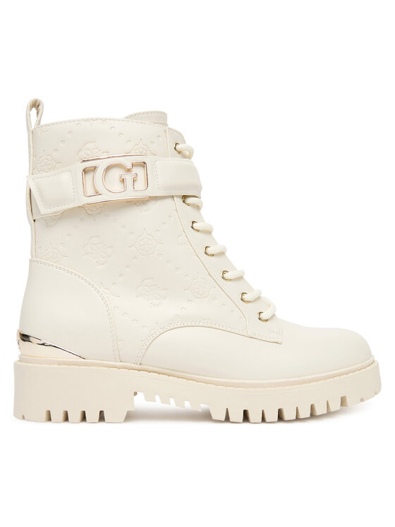 Guess Guess Schnürstiefeletten FLTORA FAL10 Écru