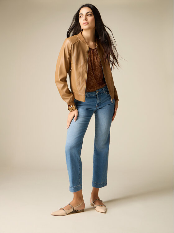 Oltre Oltre Jeans P451R108929N004 Turchese Regular Fit