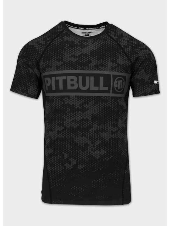 PITBULL PITBULL Koszulka techniczna HEX CAMO HILLTOP Czarny Regular Fit
