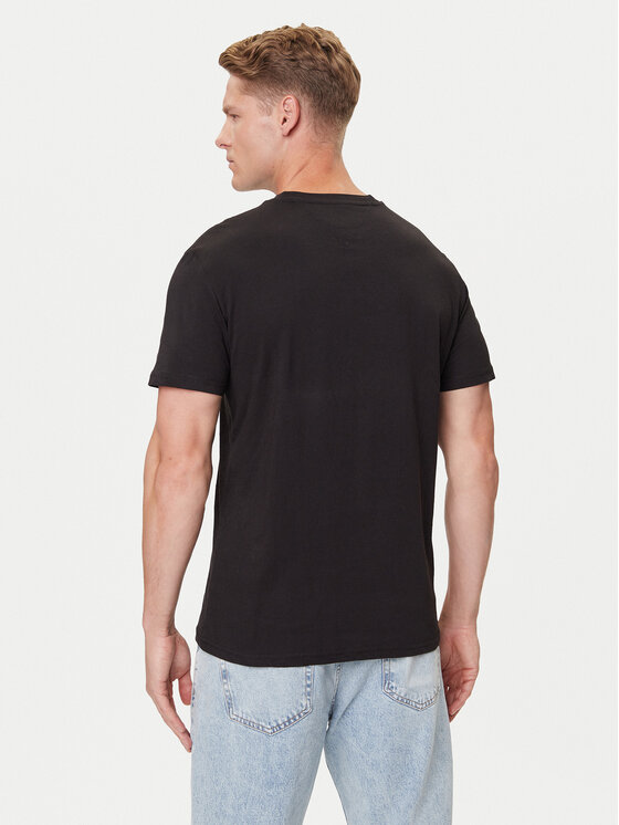Tommy Jeans Tommy Jeans T-krekls Pop Color Flag DM0DM21577 Melns Regular Fit