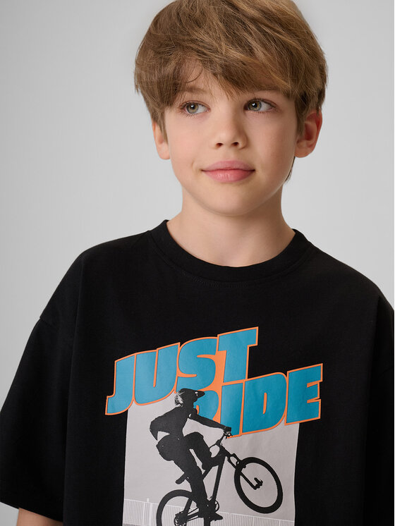 4F 4F T-Shirt SKATE & RIDE Czarny Loose Fit
