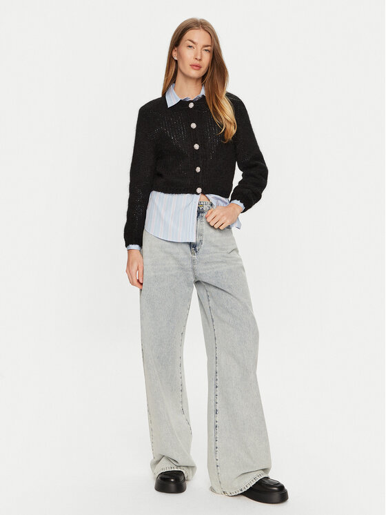 ViCOLO ViCOLO Kardigan 33013S Czarny Regular Fit