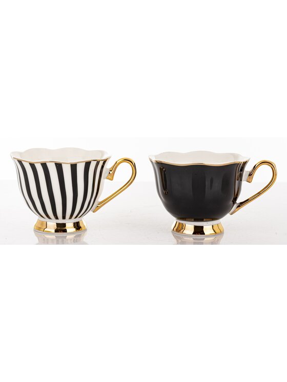 MIAhome MIAhome Komplet filiżanek ze spodkami w pudełku 90 ml BETTY ESPRESSO Czarny