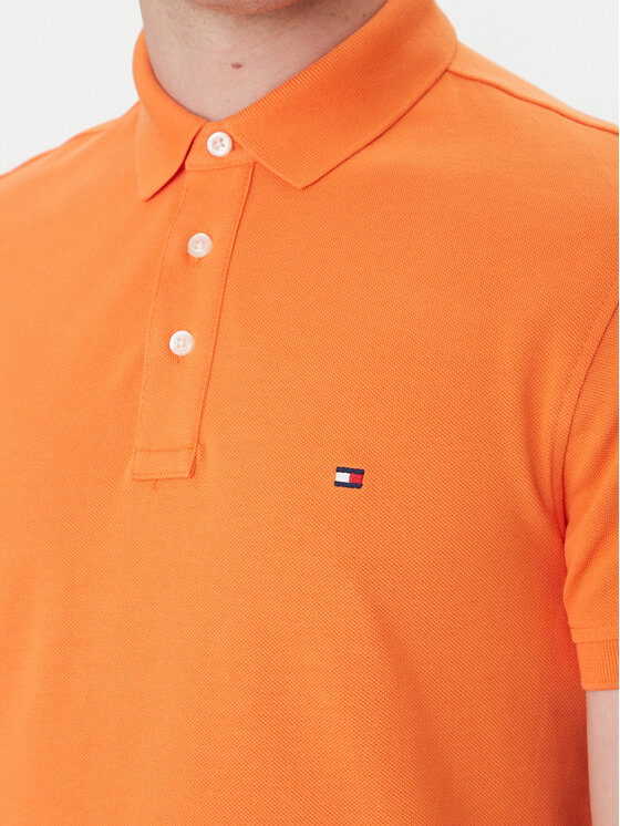 Tommy Hilfiger Tommy Hilfiger Polo särk 1985 MW0MW17771 Oranž Slim Fit