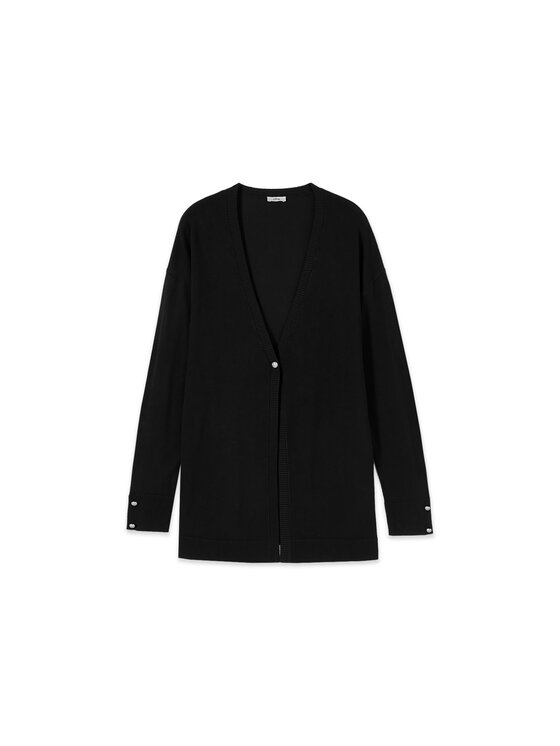 Oltre Oltre Sweter M043J005669N033 Czarny Baggy Fit