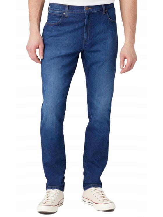 Wrangler Wrangler Jeansy River Niebieski Tapered Fit