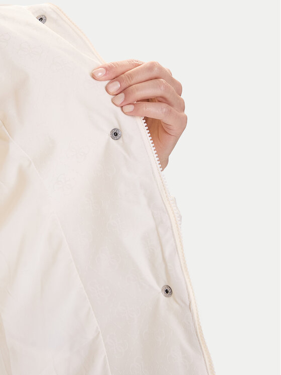 Guess Guess Μπουφάν χειμωνιάτικο V5BL07 WGLW2 Εκρού Relaxed Fit