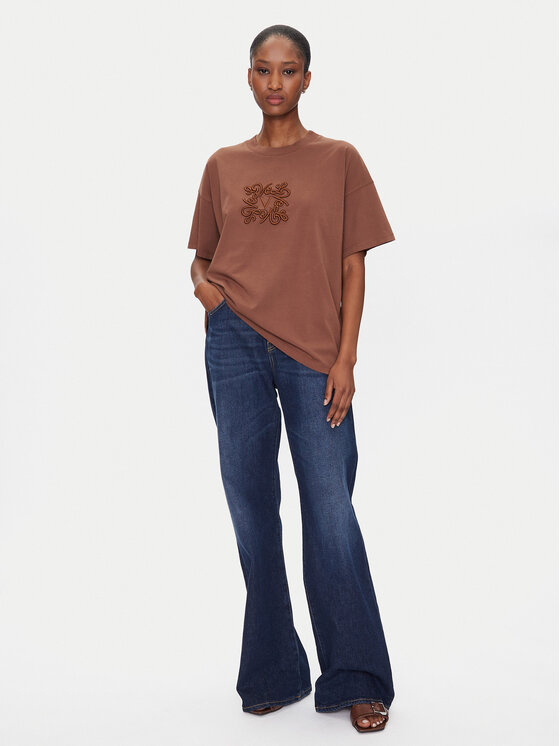 ViCOLO ViCOLO T-särk RD0119 Pruun Regular Fit