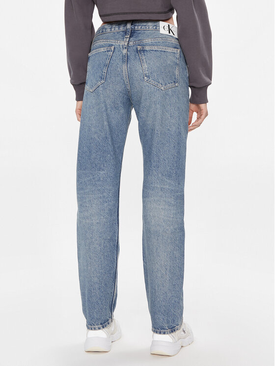 Calvin Klein Jeans Calvin Klein Jeans Jeans hlače Low Rise Straight J20J222437 Mornarsko modra Straight Fit
