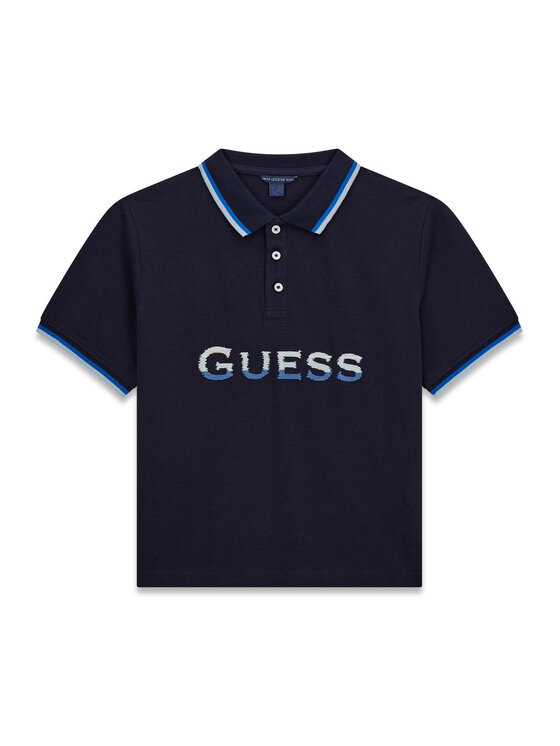 Guess Guess Polo marškinėliai L6GP00 KADZ4 Tamsiai mėlyna Relaxed Fit