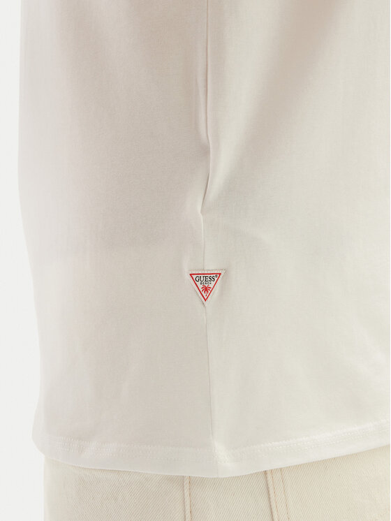 Guess Guess Tricou F6GI09 J1314 Alb Slim Fit