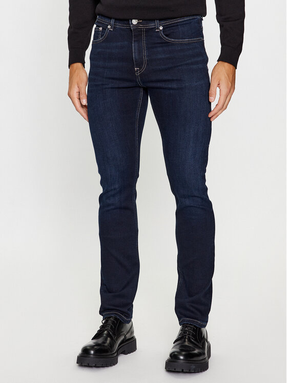 KARL LAGERFELD Jeans Hlače 265840 500830 Mornarsko Modra Slim Fit