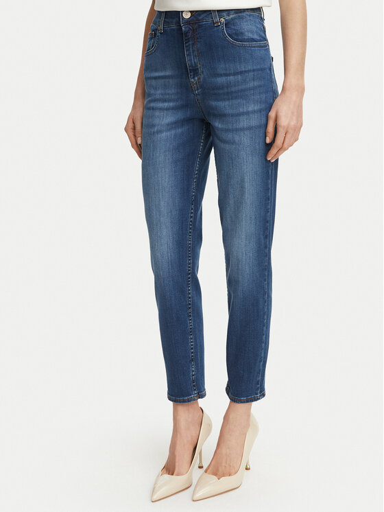 Fracomina Farmer FP26WVD005D46002 Sötétkék Mom Fit