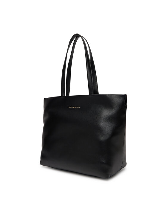 Tommy Hilfiger Tommy Hilfiger Torebka Th Logotape Tote AW0AW17693 Czarny