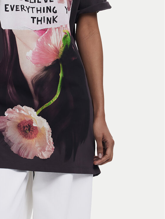 Desigual Desigual Každodenní šaty Berlin 25SWVK20 Šedá Regular Fit