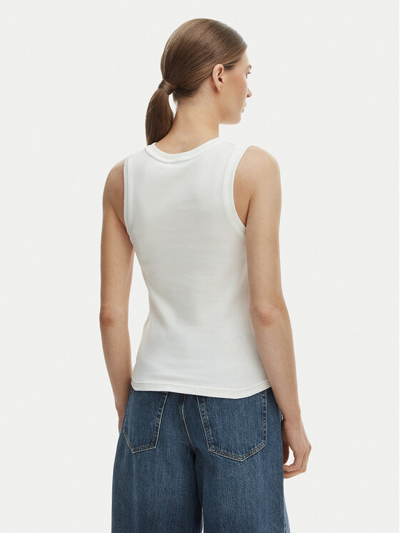 Tommy Hilfiger Tommy Hilfiger Top WW0WW47806 Écru Slim Fit