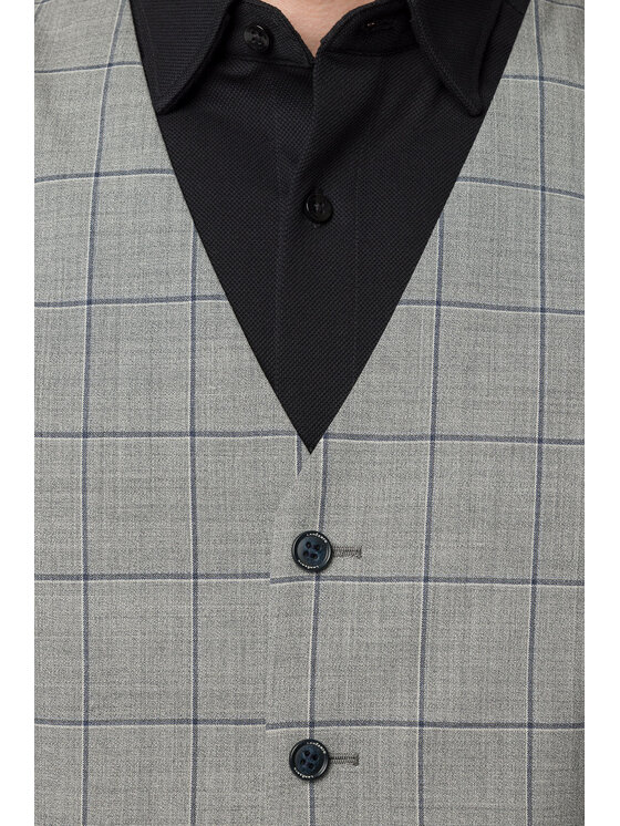 Lancerto Lancerto Kamizelka Austin KA073123000001 Szary Slim Fit