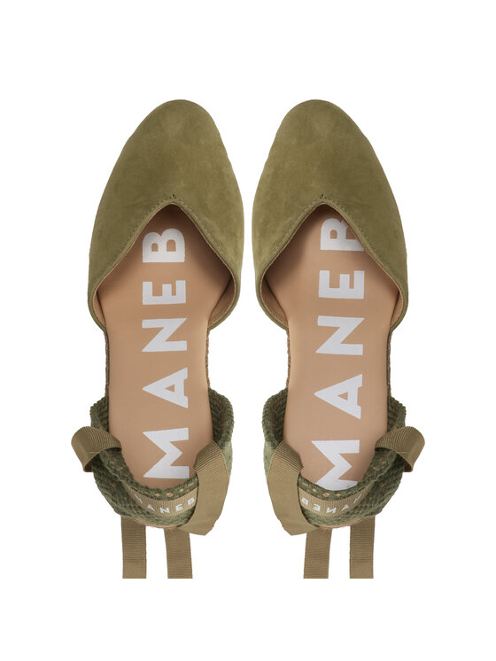Manebi Manebi Εσπαντρίγιες Shaped Wedge Espadrilles R 2.1 WH Πράσινο