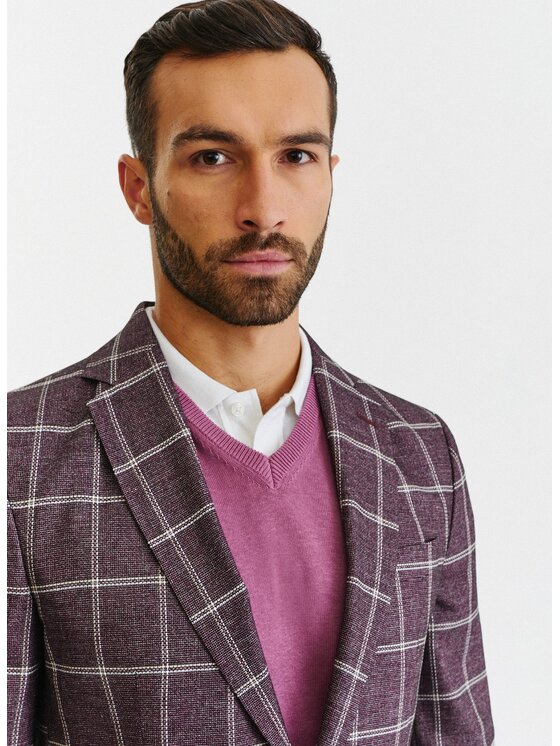 Pako Lorente Pako Lorente Marynarka P22WF-3X-006 Bordowy Slim Fit
