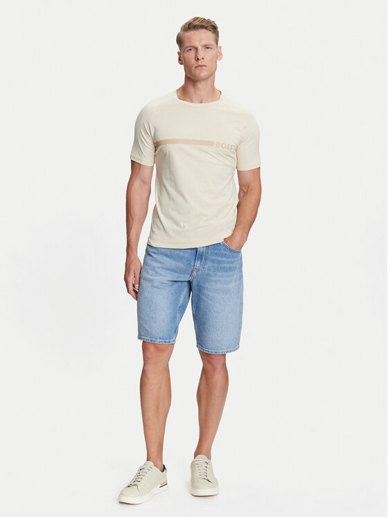 BOSS BOSS Tričko 50517970 Béžová Slim Fit