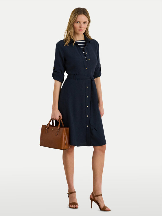 LAUREN RALPH LAUREN LAUREN RALPH LAUREN Srajčna obleka 200980920001 Mornarsko modra Regular Fit