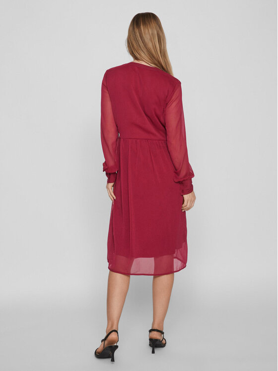 Vila Vila Kleid für den Alltag Falia 14084475 Rot Regular Fit
