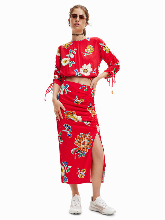 Desigual Desigual Särkpluus Landi 23SWBW25 Punane Regular Fit