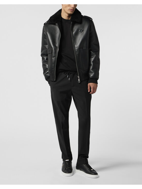 PHILIPP PLEIN PHILIPP PLEIN Spodnie materiałowe 29064 Czarny Regular Fit