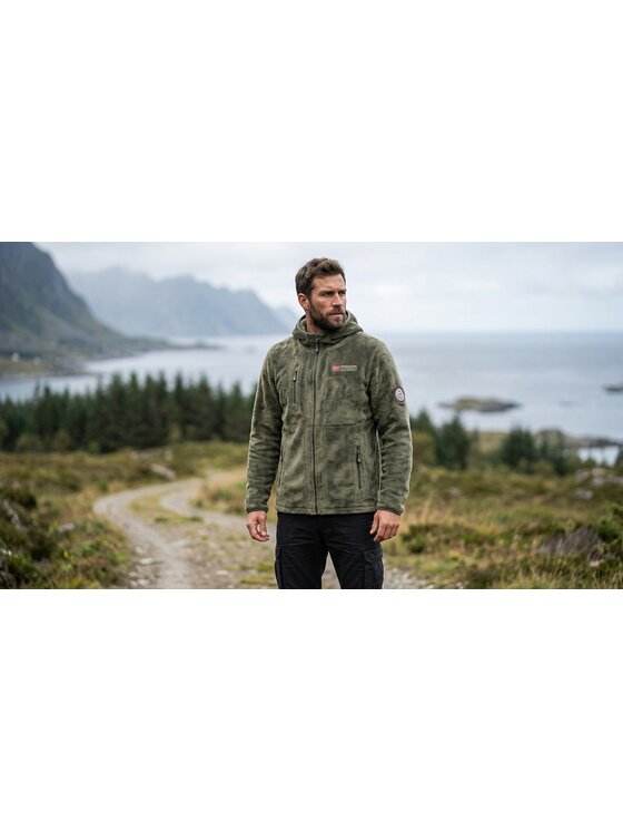 Geographical Norway Geographical Norway Polar WY3387H/GN-OLIVE Zielony Reglan Fit
