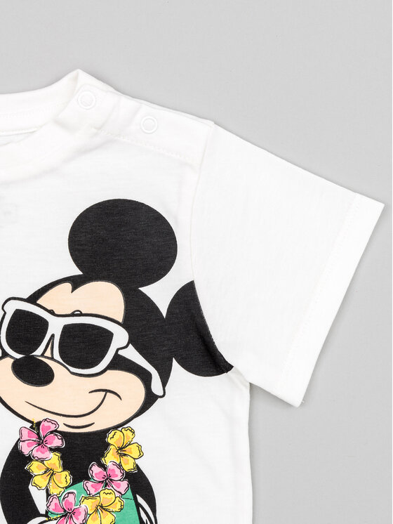 Zippy Zippy Σετ T-Shirt και σορτς Myszka Miki ZBBAP0602 23002 Λευκό Regular Fit
