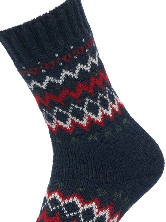 Barbour Barbour Dlouhé ponožky Kingsford Fair Isle LSO0135NY71 Tmavomodrá