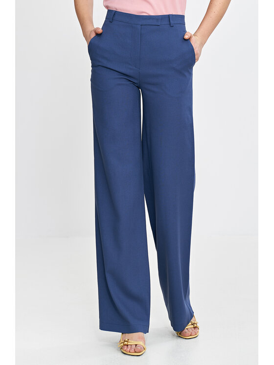 NIFE NIFE Bavlnené nohavice SD154 Modrá Bootcut Fit