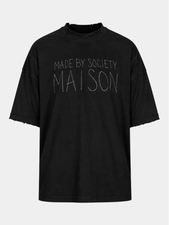 MADE BY SOCIETY MADE BY SOCIETY T-Shirt UNFILTERED - T17528 Czarny Basic Fit
