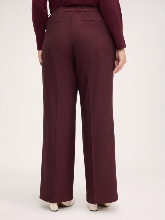 Fiorella Rubino Fiorella Rubino Spodnie materiałowe P085T005509N036 Bordowy Flared Fit